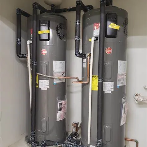 Two tank water heaters side by side